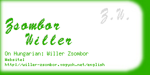 zsombor willer business card